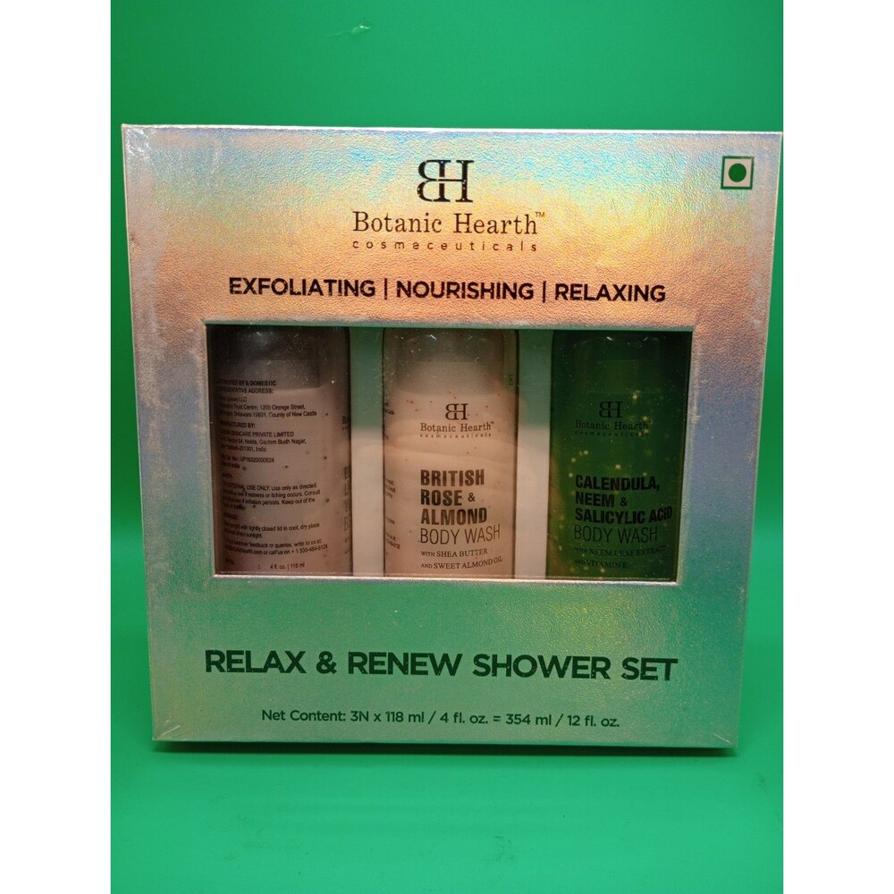 Botanic Earth Relax And Renew Shower Set, Exfoliation, & Nourishment.